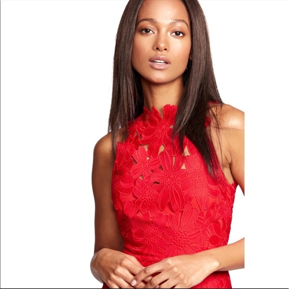 Saylor for Free People Jessa Red Lace Dress - Picture 2 of 12